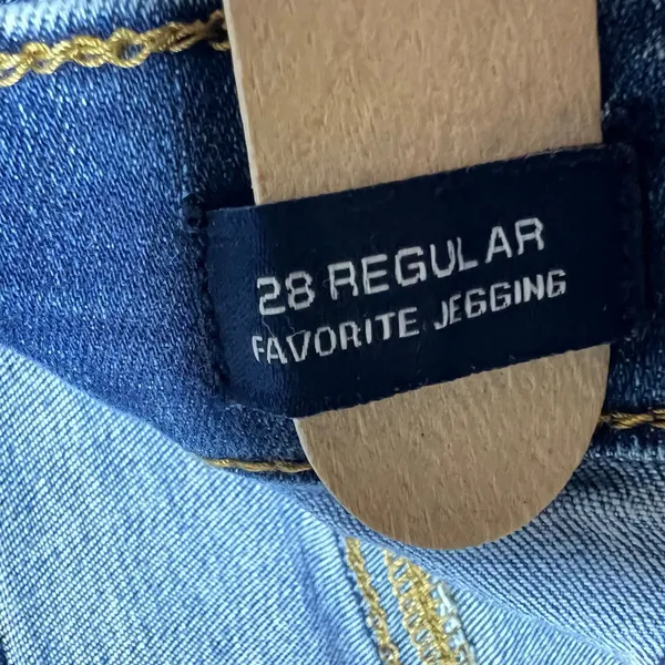 Gap Denim Favorite Jegging‎ Medium Wash Skinny Jeans Raw Hem Size 28 Regular - Image 7