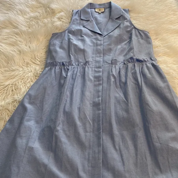 TUCKERNUCK Sleeveless Blue Button-Up Dress size M BNWOT - Image 10