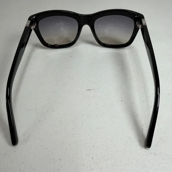 Tory Burch Sunglasses Square Black TY 7075 Silver Logo Grey Gradient Lens - Image 9