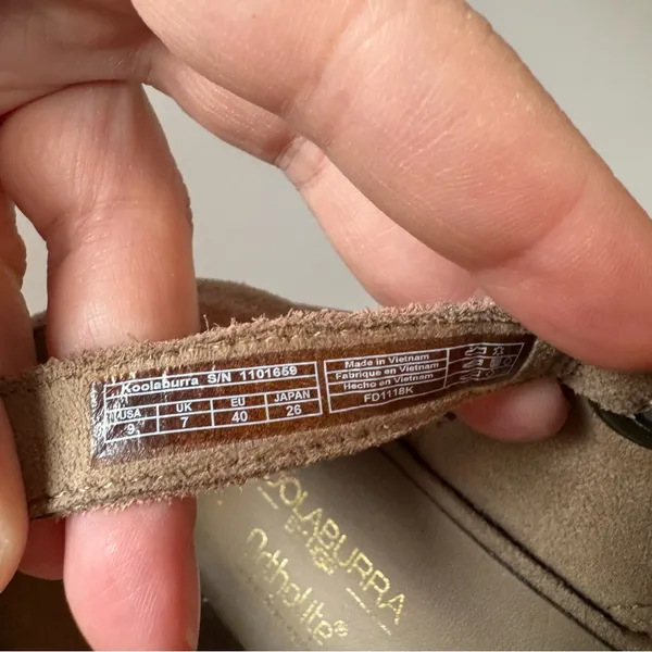Koolaburra by UGG NWOT Ortholite Suede Taupe Heeled Kaiah‎ Sandals Size 9 - Image 7