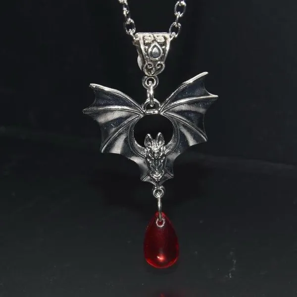 Bat Pendant Necklace Silver - Image 5