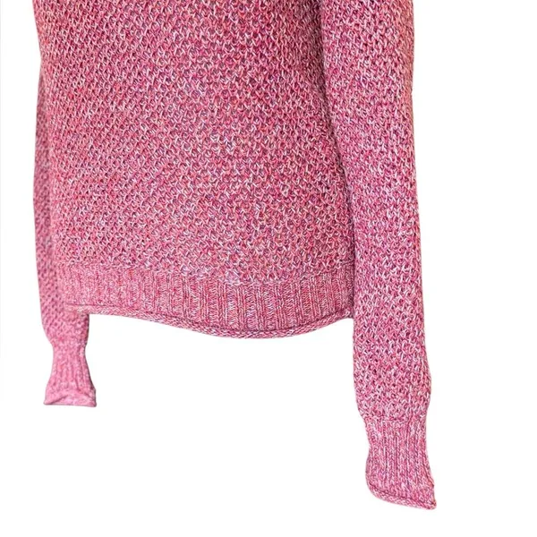 Faherty Saulsalito Sweater Cotton Open Knit Womens Size XS Pink - Image 11