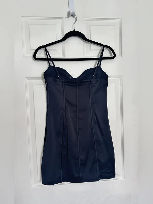 NWT Hollister Social Tourist Satin Corset Mini Dress - Black - XS - Image 6