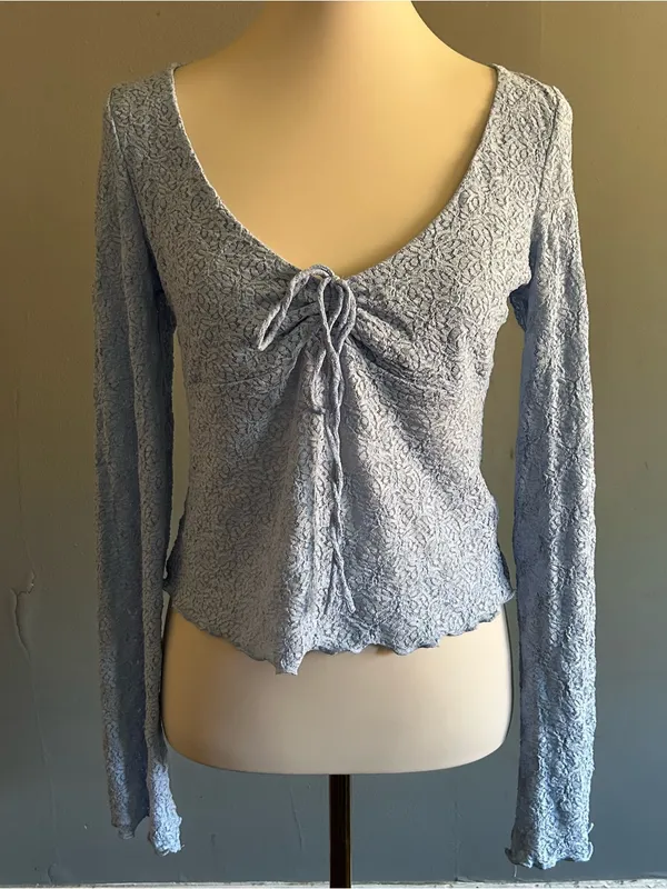 Kimchi Blue Blue Long Sleeve Top | Size: L - Image 3