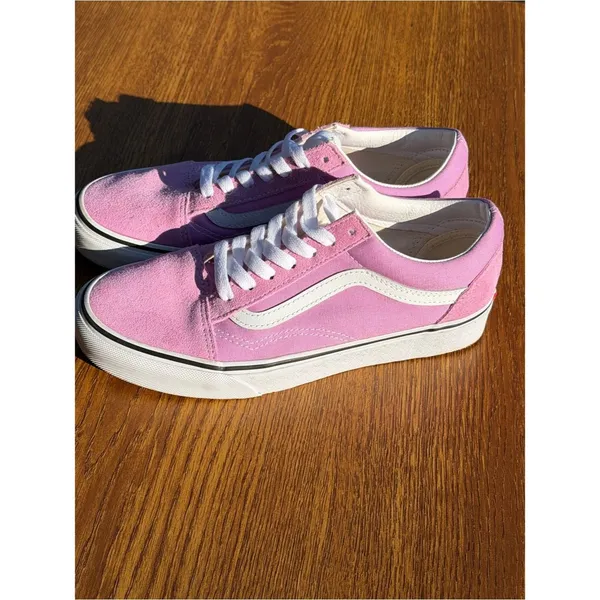 Vans Old Skool Pink White Suede Canvas Sneakers Women’s 7.5 Skate Y2K - Image 7