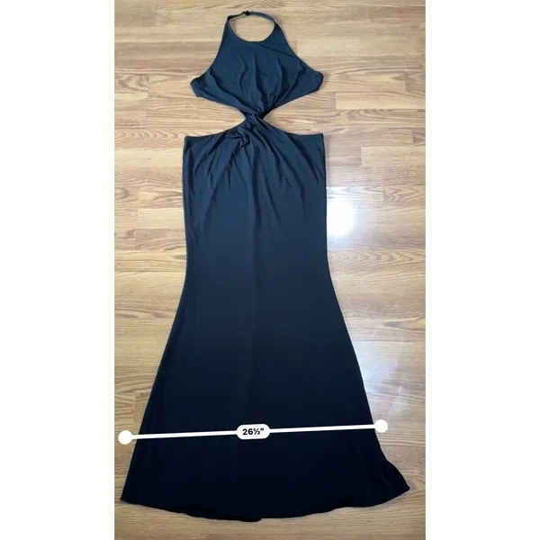 Retrofête Raven Black Cutout Bodycon Maxi Dress Evening Party Women’s XL - Image 5