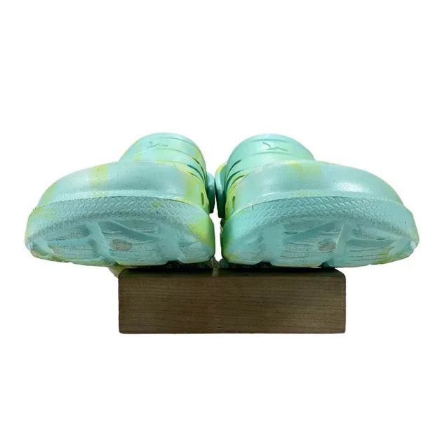 Rugged Shark Tie-die Green EVA Clogs Women’s Size 8 - Image 5