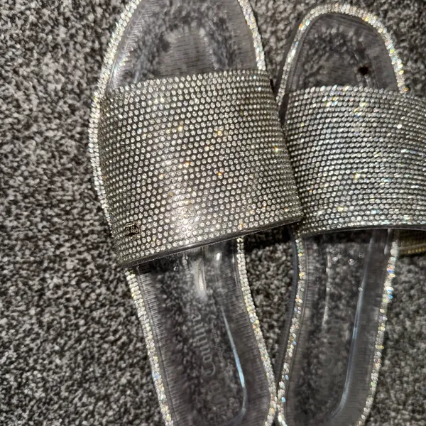 Juicy Couture Silver Rhinestone Sandals - Image 2