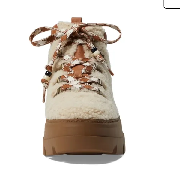NEW ZODIAC Women's, Billie Boot Sherpa Lined Combat Sneaker IN Natural Caramel - Image 4