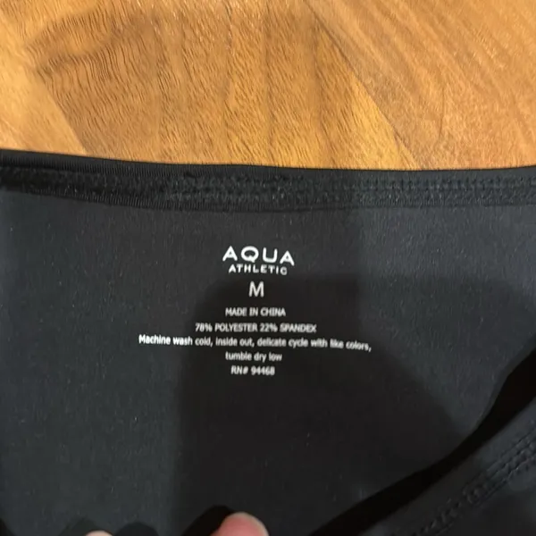 Aqua‎ athletic bra top size medium black - Image 3