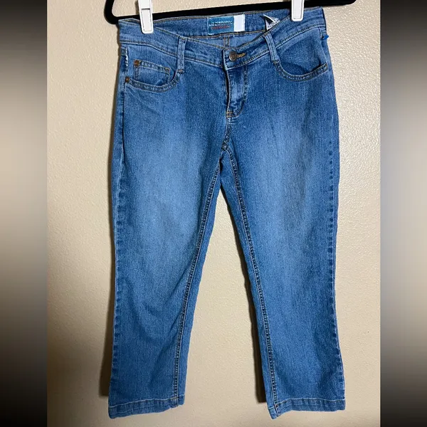 Liz Claiborne‎ Blue Capri Jeans Classic Style size 6 2000s - Image 2