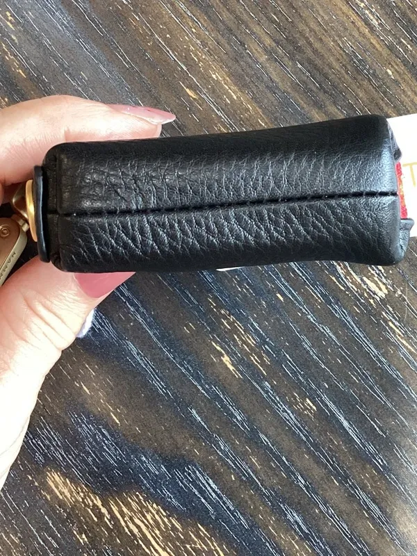 Hammitt Syd Black Leather Pouch with Gold Tone Hardware - Image 7