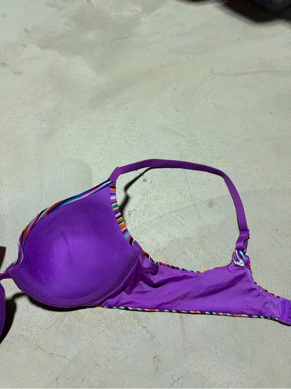 Victoria’s Secret NWT Multicolor Striped Plunge bra 36B - Image 5