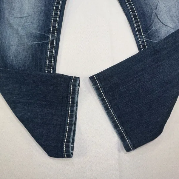 Miss Me Easy Cropped Jeans Women's 29 Dark Blue Stretch Denim Mid-Rise - Image 4