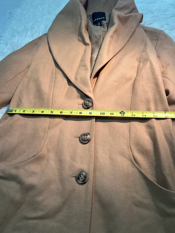 Trouve Wool Blend Coat Women’s Size XS Tan - Image 11
