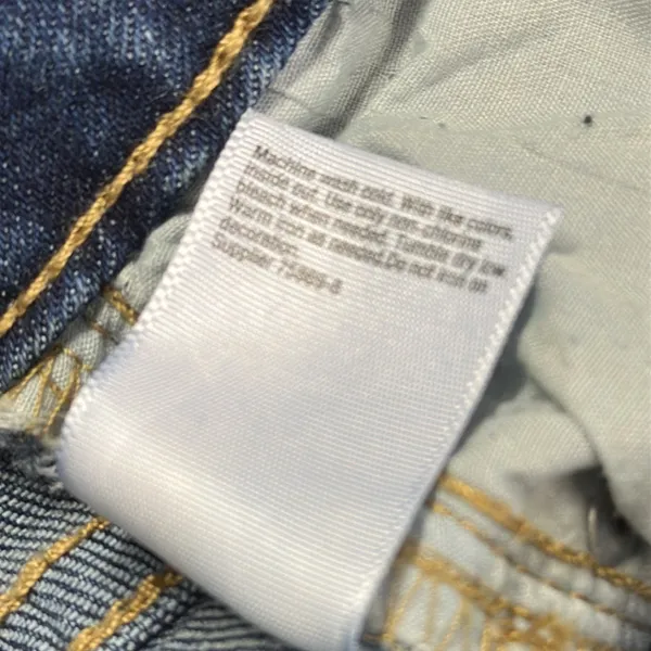 Ana Straight Leg Raw Hem Mid Rise Medium Wash Blue Jeans Womens 12 - Image 10