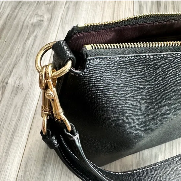 Coach Black Leather Clara Bag - Image 7