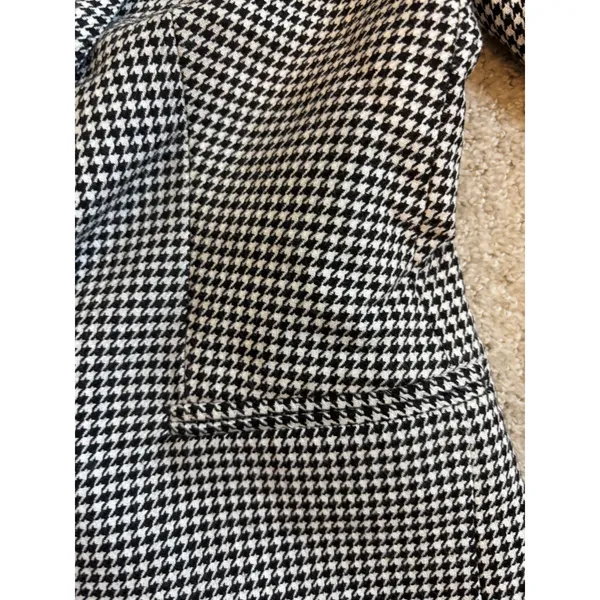 NWT‎ Catherine Malandrino Blazer Size 2 Black White Houndstooth Professional - Image 6