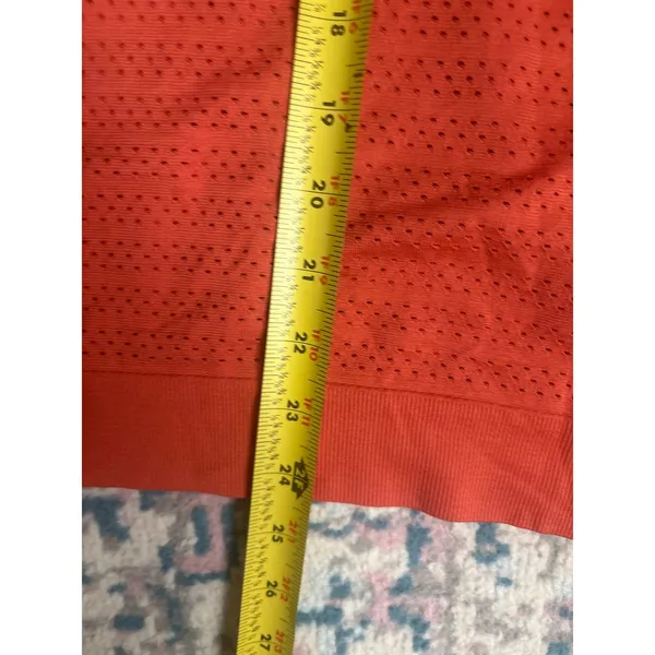 Lululemon Swiftly Tech Sleeveless‎ Tank Top Orange Red Mesh Performance Size 12 - Image 5