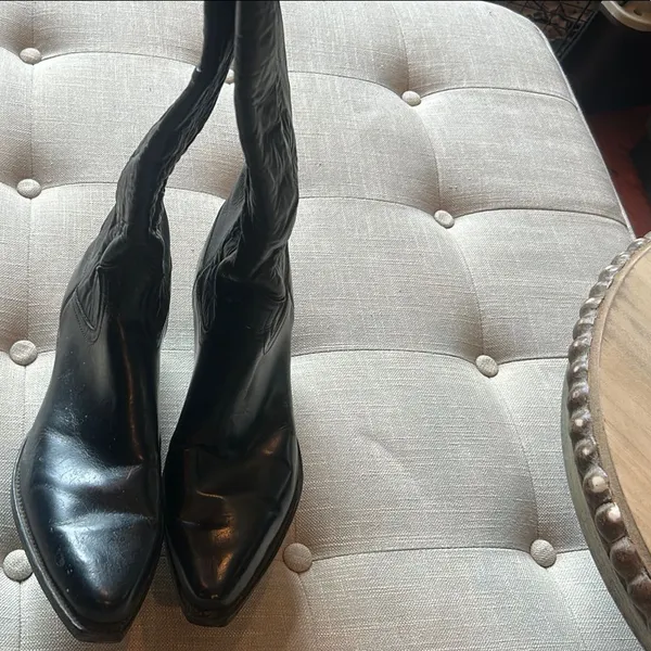 FRYE True Vintage Black Label | Original Black Billy Pull On Deco Stitch Boots - Image 4