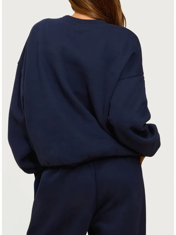 NWT Edikted Major Logo Embroidered Oversized Sweatshirt size small - Image 3