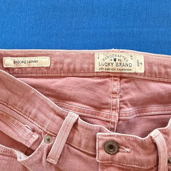Lucky Brand NWOT Rose Pink Brooke Skinny Jeans - Image 6