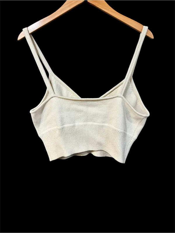 Reformation Grace Sweater Cami – Cream – Size Large – 100% Organic Cotton - Image 3