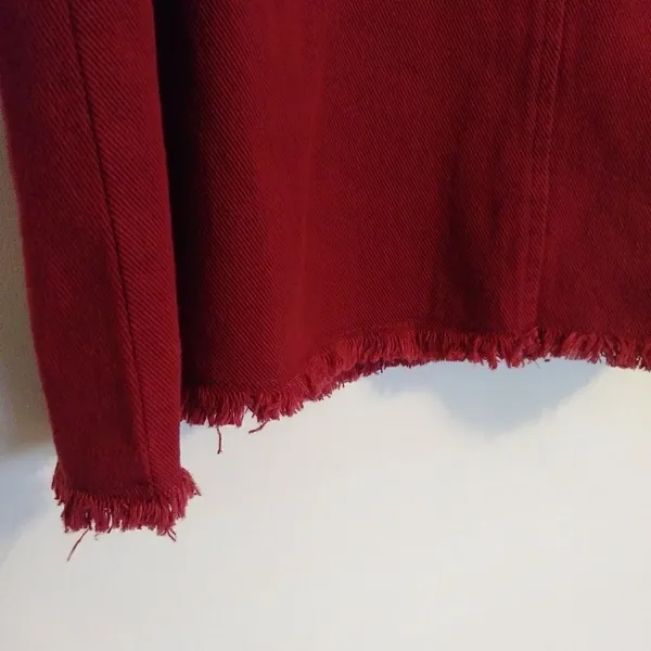 NWT Sadie & Sage Red Distressed Denim Dress - Image 3