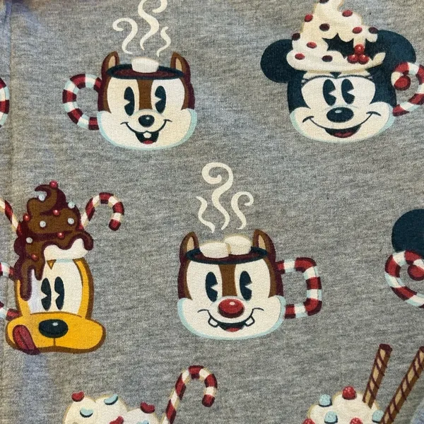 Disney Mickey Mouse Friends Holiday treats One-Piece Pajama hood ears adult XXL - Image 11