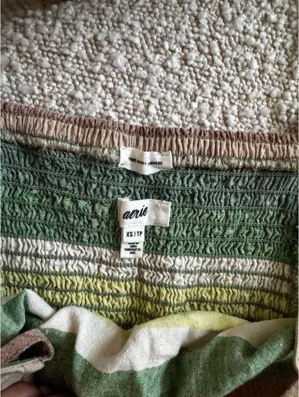 Aerie Green striped mini dress - Image 5