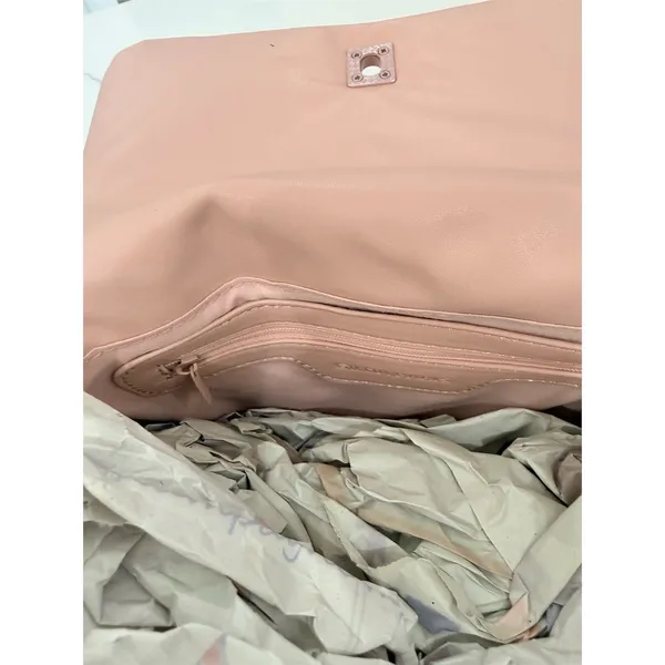 $159 Gilda Paris Small Quilted Shoulder Bag Blush Pink Chain Strap Logo cute - Image 7