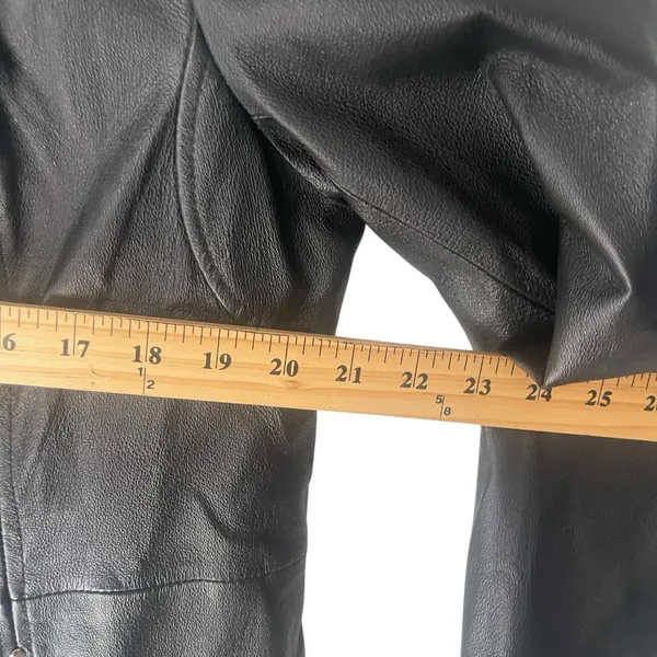 East 5th‎ Womens Black Genuine Leather Button Front Coat Jacket XL XLARGE - Image 6