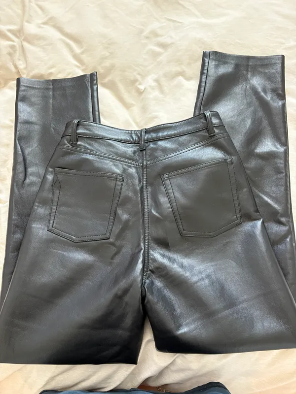 Aritzia Straight Leg Leather Pants - Image 3