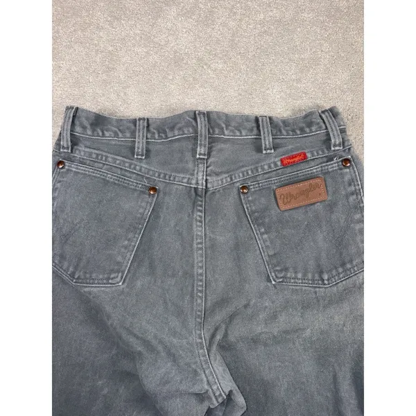 VTG Women's 90s Denim Wrangler Jeans WPL6428 15x32 (30x32) Cowgirl Cut Gray Wash - Image 5