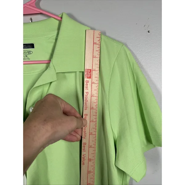 NWT Greg Norman Large Polo Shirt Womens Green Short Sleeve Stretch Golf Play Dry - Image 13