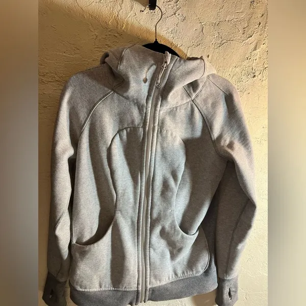 Lululemon Athletica Scuba Gray Zippered Fitted Hoodie 6 - Image 13