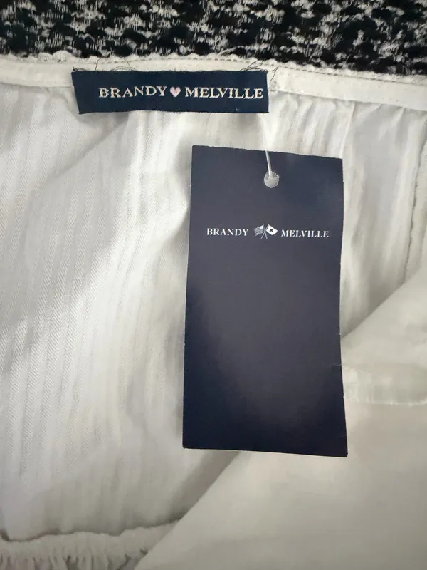 NWT Brandy Melville Tiana White Cotton Mini Dress One Size. - Image 8