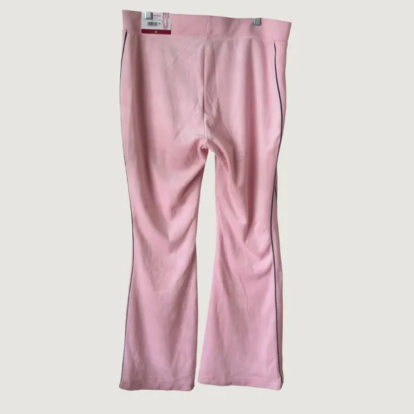 1504 | NWT Juicy Couture Cotton Velour Flare‎ Jogger Track Pants Pink Women XL - Image 2