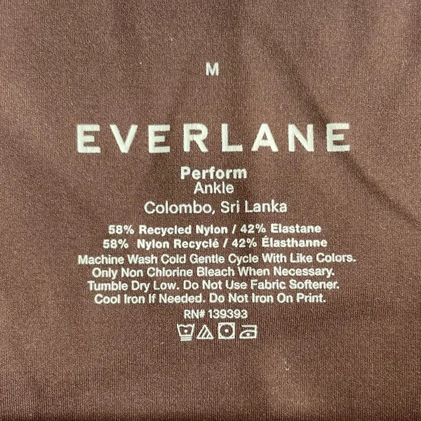 EVERLANE The Perform Ankle 7/8 Length Legging in Bitter Chocolate Brown Size M - Image 9