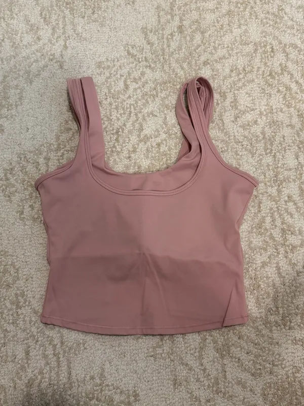 NikeSKIMS Matte Women's Double-Strap Scoop Tank Top Pink Himalayan Size M - Image 4