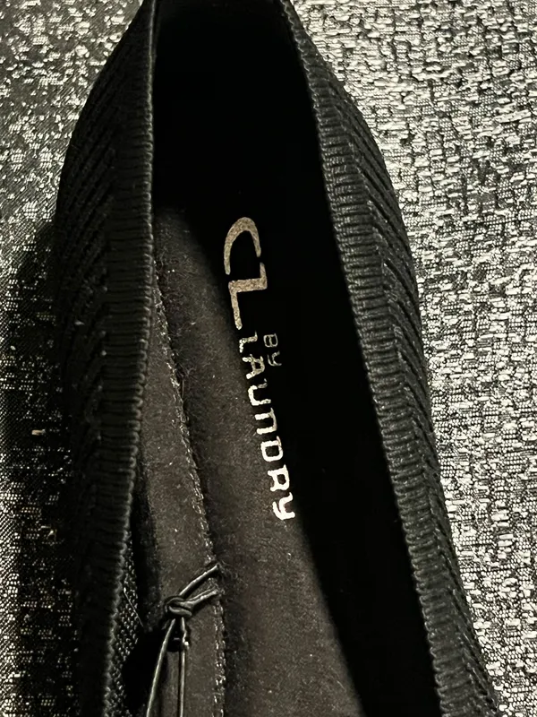 Womens 5.5 NWOT Chinese Laundry Black Knit Ballet Flat Slip On Shoes - Image 9