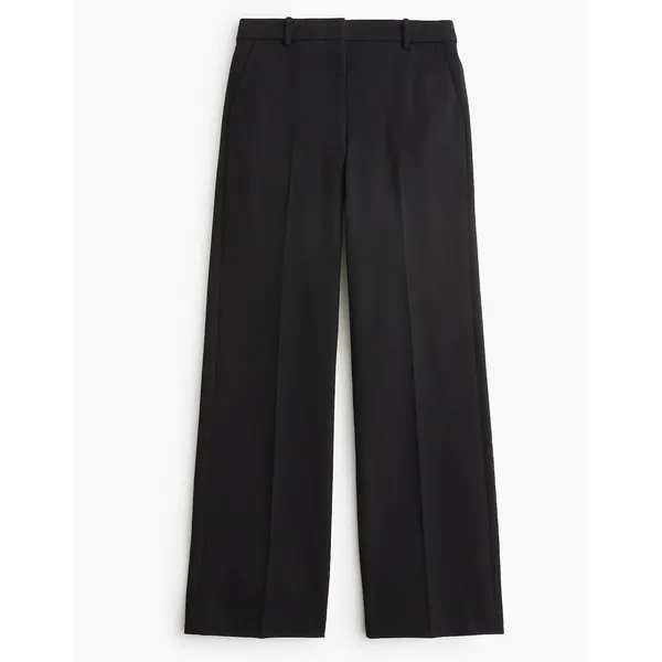 J.Crew Factory Remy Full Length High Rise Wide Leg Pant Trouser Black Size 10 - Image 2