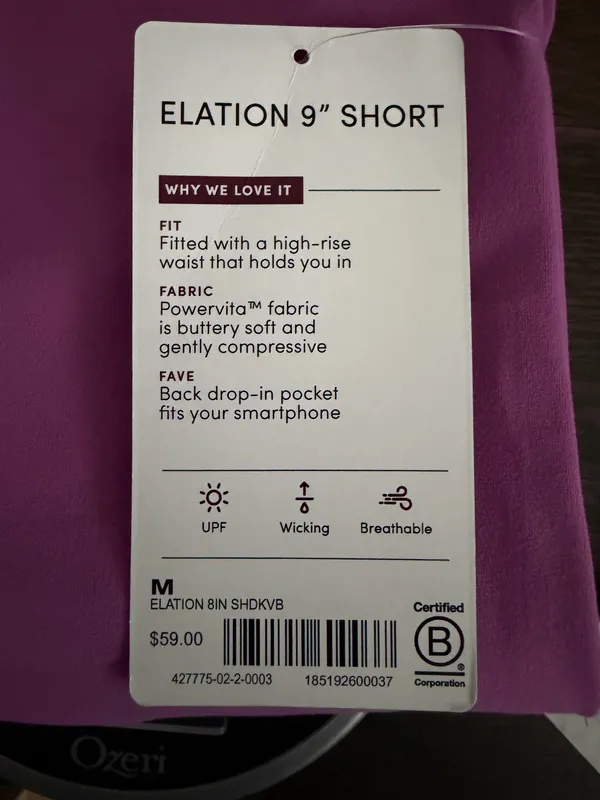NWT Athleta elation purple size medium shorts - Image 10