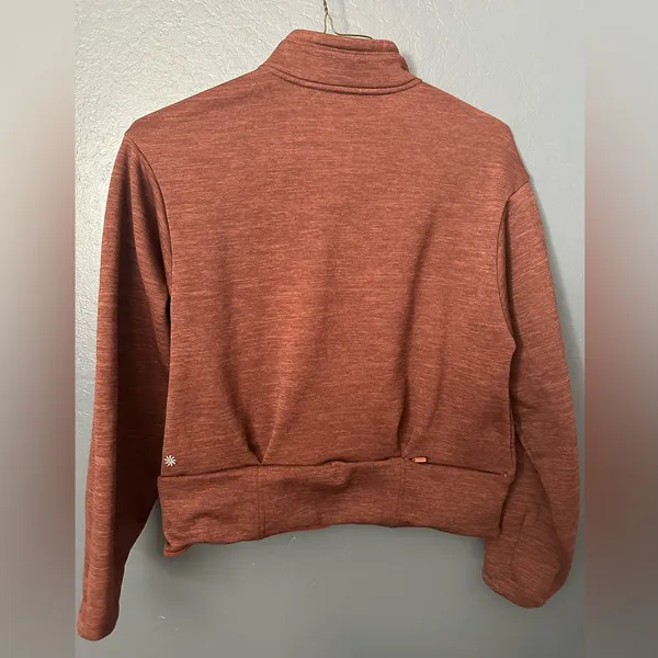 Athleta Brown Quarter-Zip cropped Sweatshirt - Image 3