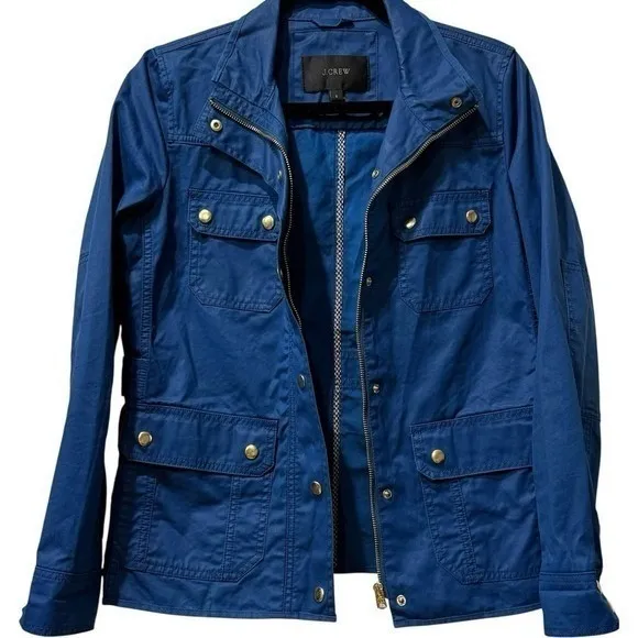 J.Crew Relaxed Navy Boyfriend‎ Field Jacket ASO Anastasia Steele Fifty Shades SM - Image 4