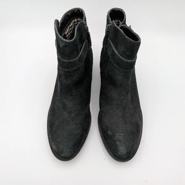 Cole Haan Black Suede Waterproof Ankle Boots G14 D42388‎ Womens 6.5B Lug Sole - Image 4