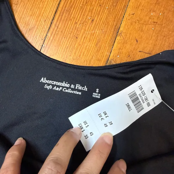 Abercrombie & Fitch Black Scoop Neck One-Piece - Image 4