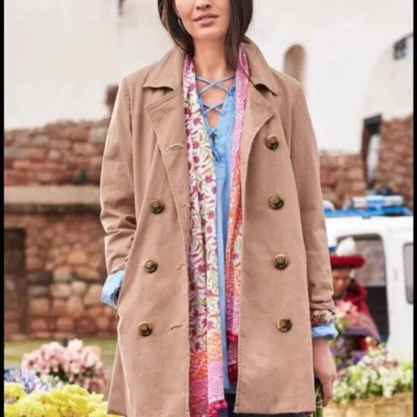 Sundance double breasted lightweight trench coat - Image 4