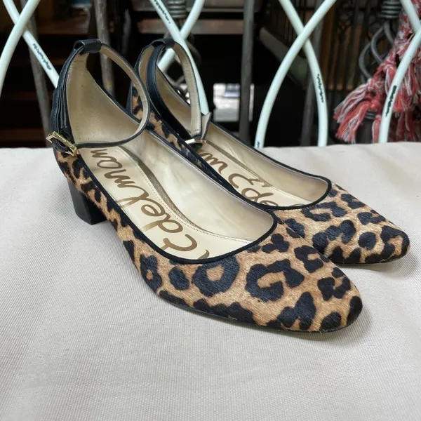 Sam Edelman Lola Leopard Calf Hair Heel‎ Size 6 - Image 5