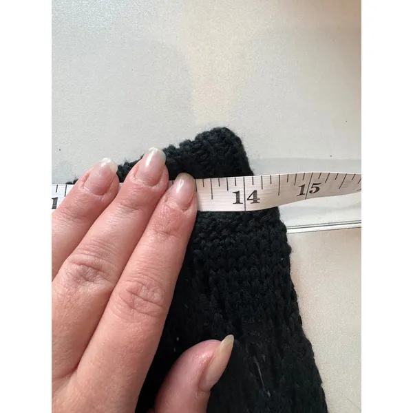Black Crochet Knit Wide Leg Pants Cover Up Drawstring‎ Beach Boho Size M Resort - Image 4